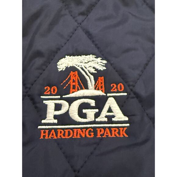 Ralph Lauren Womens Navy 2020 PGA Harding Park Quilted Button Full Zip Vest XL - Picture 5 of 12